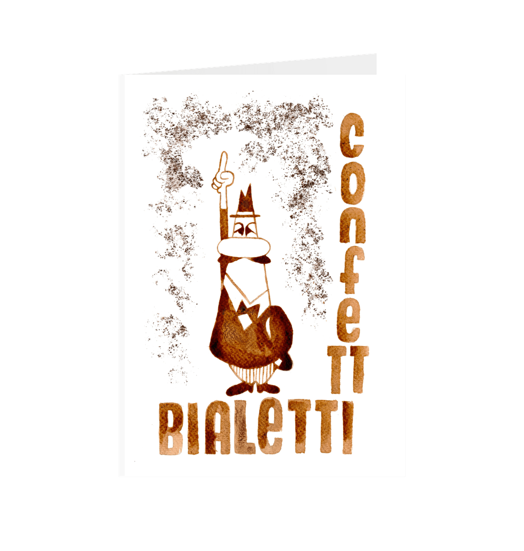 White Bialetti Confetti Card