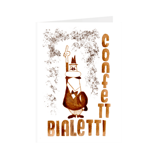 White Bialetti Confetti Card